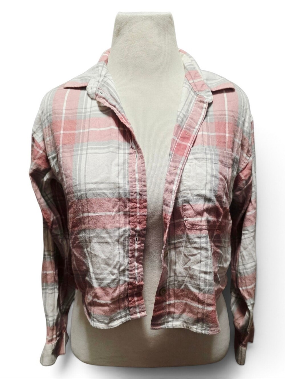 American Eagle Button Up Crop Top- Shirt - Size S